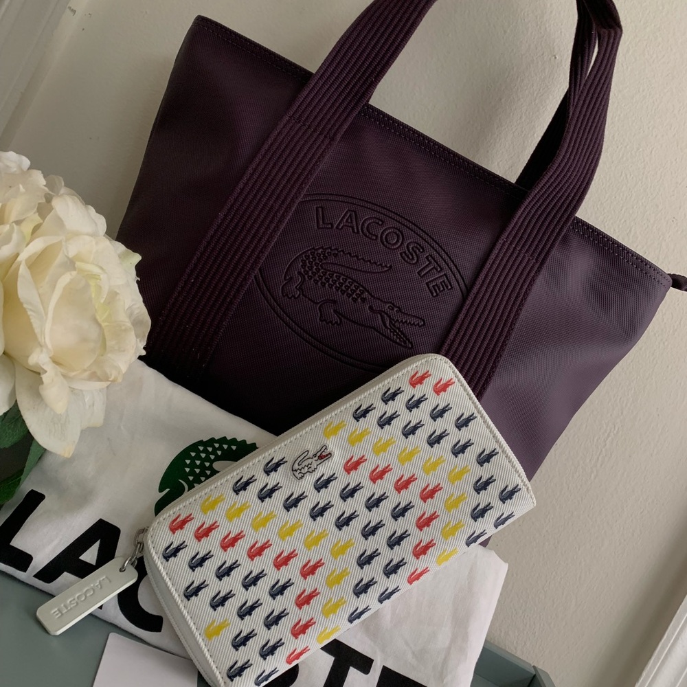 ❌SOLD❌ Lacoste Women’s Handbag and Zip Wallet Set